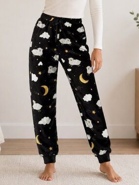 Super Cozy, Like New Pajama Pants with Sheep Design- Size Large
